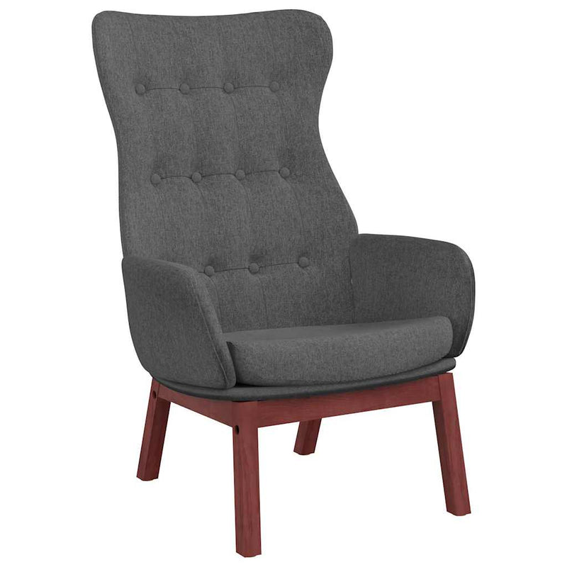 Scaun de relaxare cu taburet, gri deschis, textil