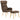 Scaun de relaxare cu taburet, maro, textil