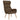 Scaun de relaxare cu taburet, maro, textil