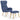 Scaun de relaxare cu taburet, albastru, textil