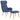 Scaun de relaxare cu taburet, albastru, textil