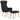 Scaun de relaxare cu taburet, negru, textil