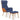 Scaun de relaxare cu taburet, albastru, piele ecologică/textil