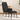 Scaun de relaxare cu taburet, negru, textil