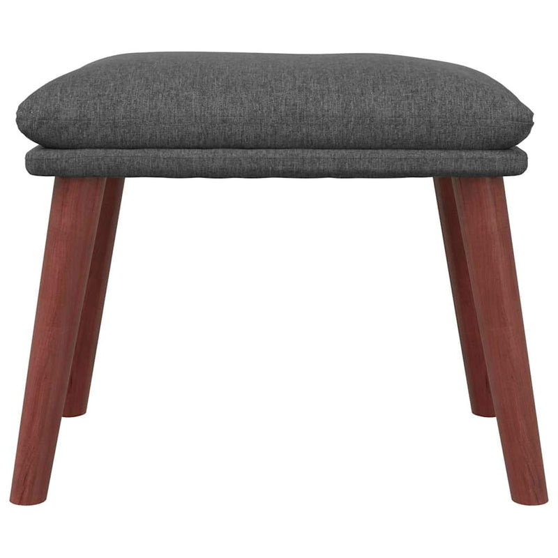 Scaun de relaxare cu taburet, gri deschis, textil