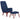 Scaun de relaxare cu taburet, albastru, textil