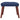 Scaun de relaxare cu taburet, albastru, textil