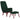 Scaun de relaxare cu taburet, verde închis, textil