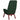 Scaun de relaxare cu taburet, verde închis, textil