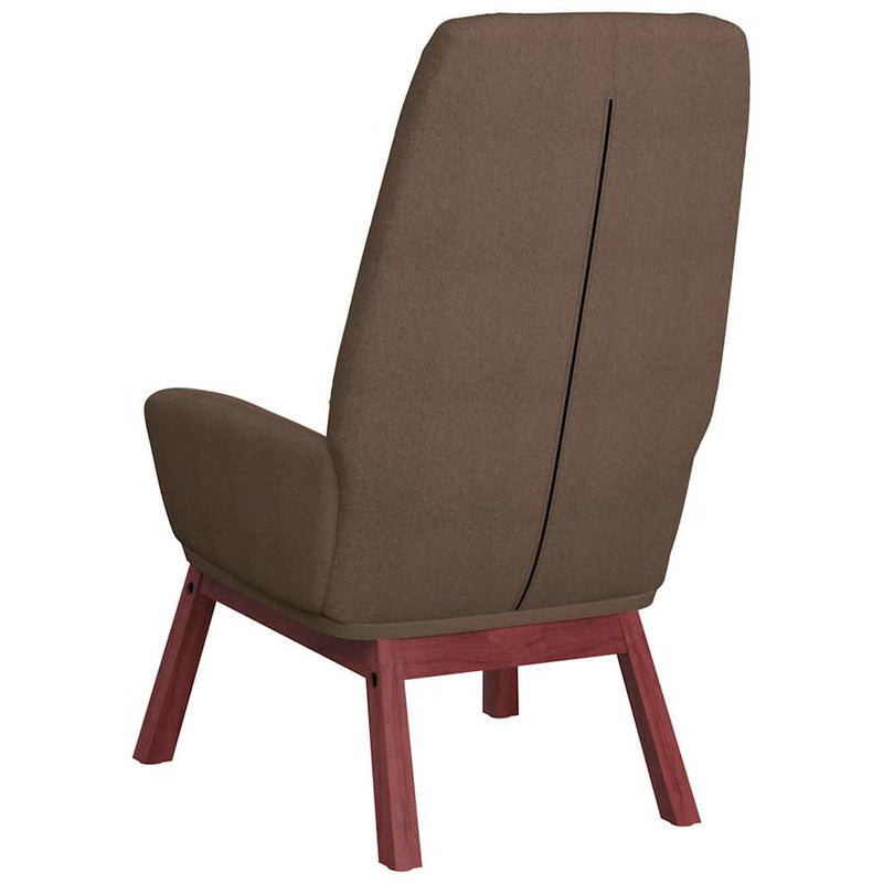 Scaun de relaxare cu taburet, gri taupe, textil