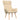 Scaun de relaxare cu taburet, crem, textil