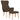 Scaun de relaxare cu taburet, maro, textil