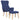 Scaun de relaxare cu taburet, albastru, textil