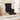 Scaun de relaxare cu taburet, negru, textil