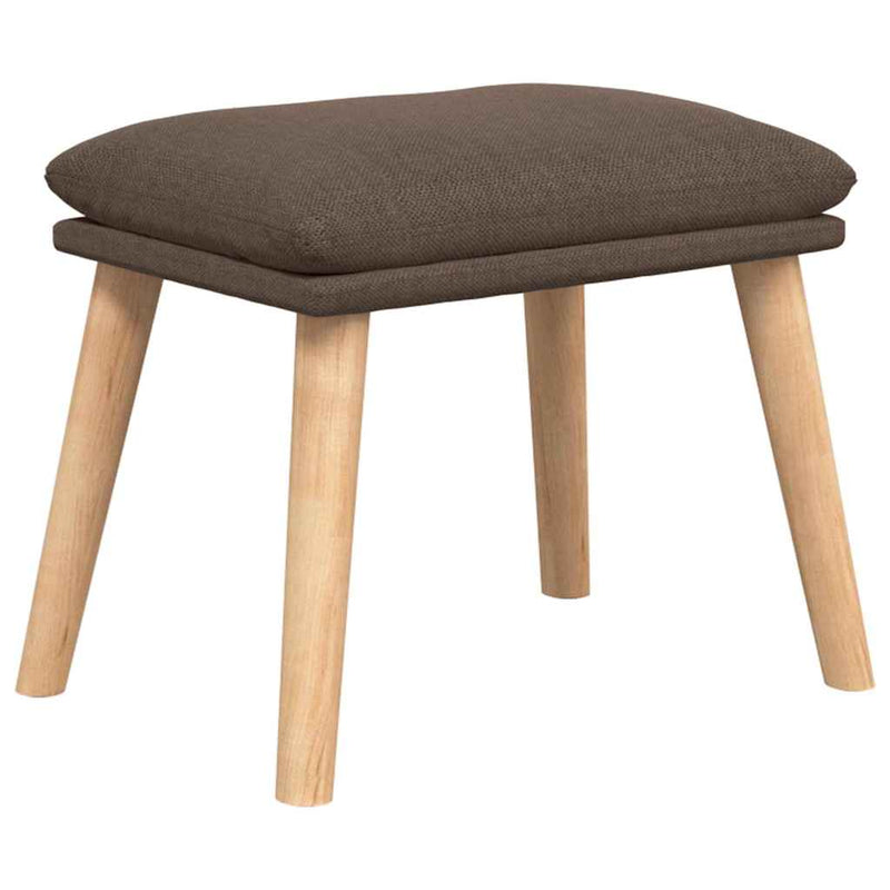 Scaun de relaxare cu taburet, gri taupe, textil