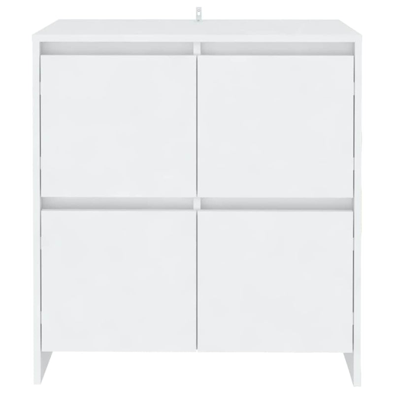 Servante, 2 buc., alb, 70x41x75 cm, lemn prelucrat