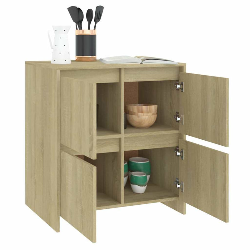 Servante, 2 buc., stejar sonoma, 70x41x75 cm, lemn prelucrat