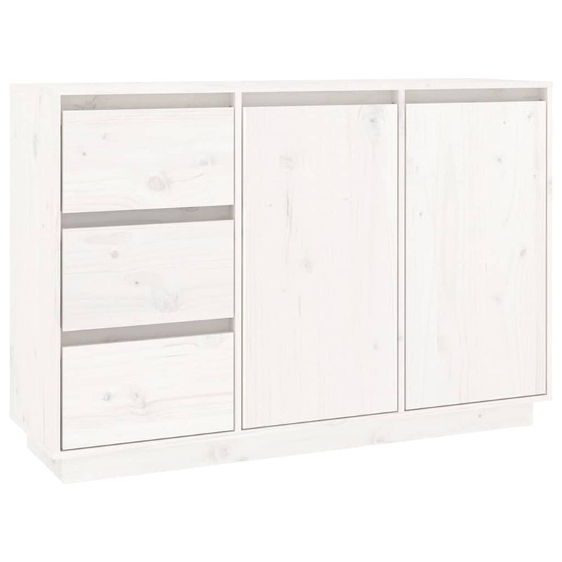 Servantă, alb, 111x34x75 cm, lemn masiv de pin