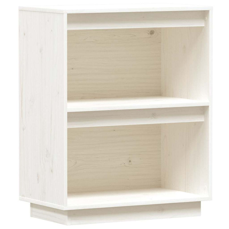 Dulap consolă, alb, 60x34x75 cm, lemn masiv de pin