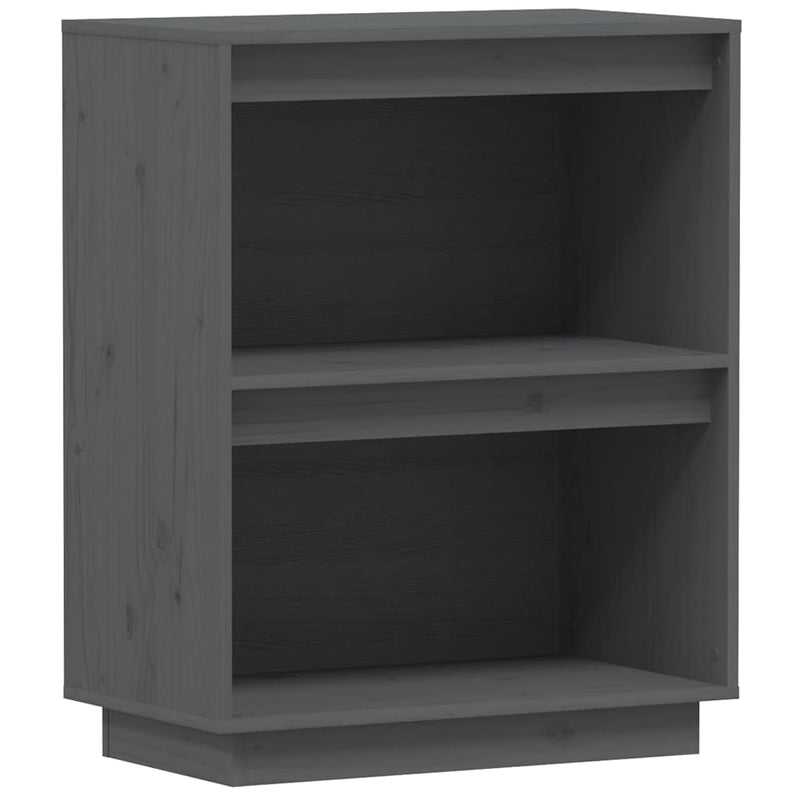 Dulap consolă, gri, 60x34x75 cm, lemn masiv de pin