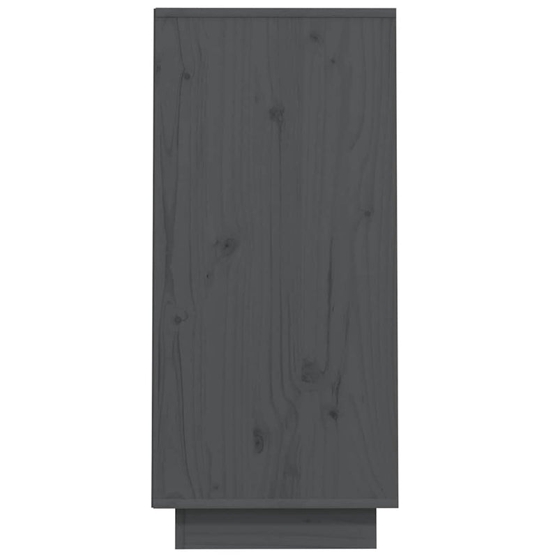 Dulap consolă, gri, 60x34x75 cm, lemn masiv de pin