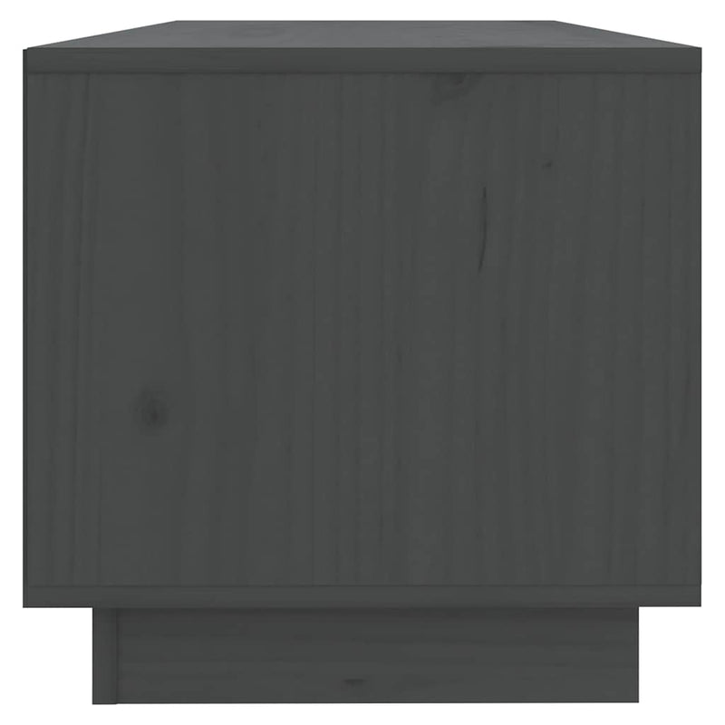 Comodă TV, gri, 90x35x35 cm, lemn masiv de pin