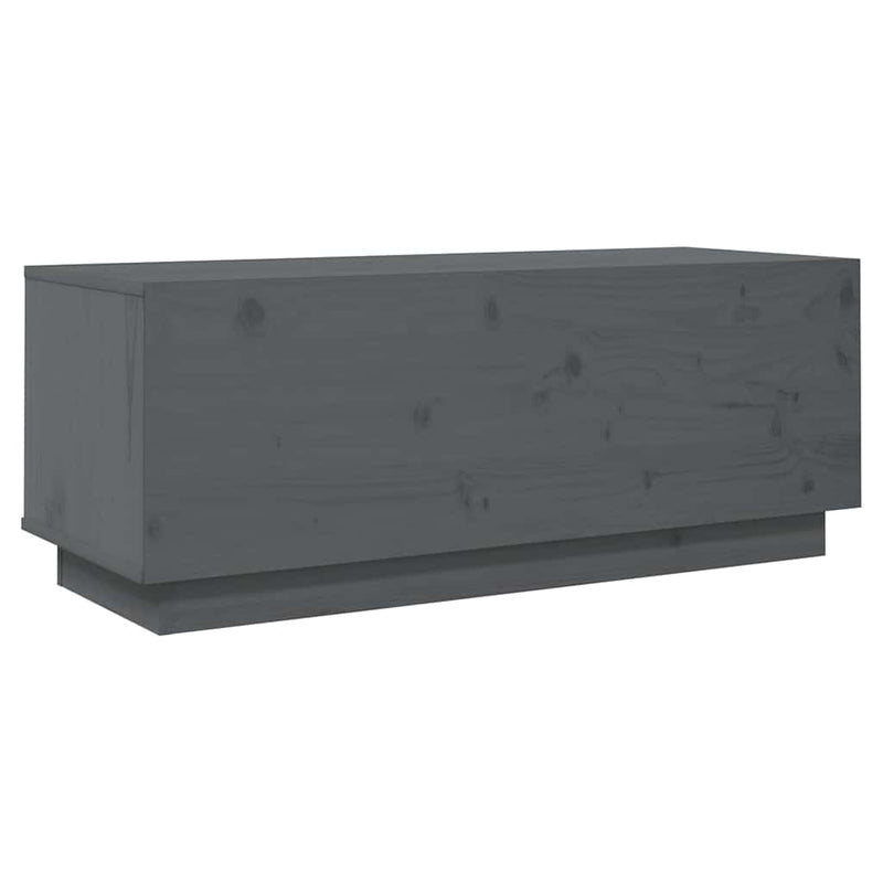 Comodă TV, gri, 90x35x35 cm, lemn masiv de pin