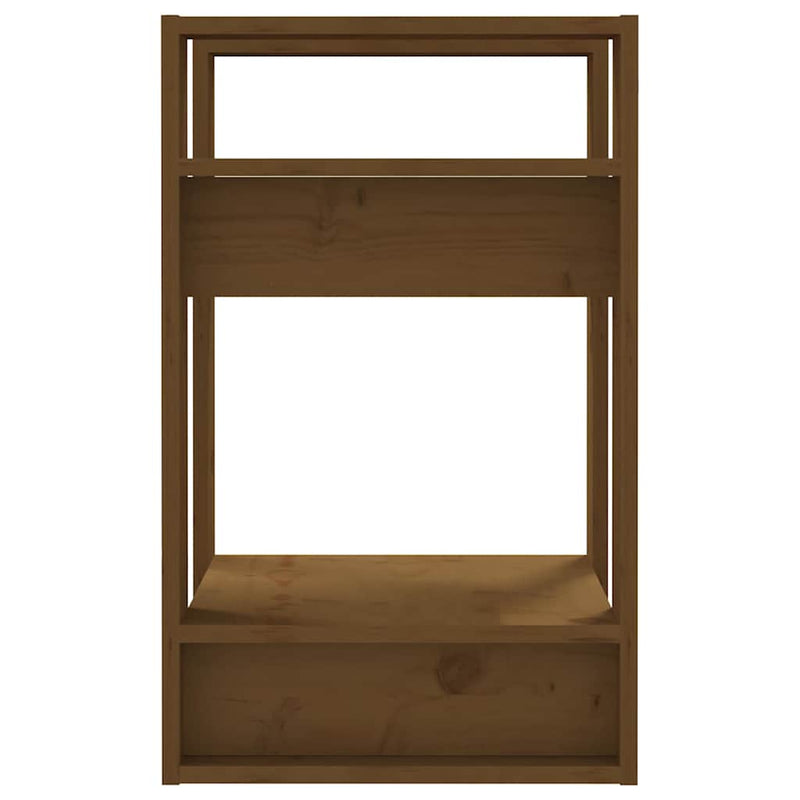 Bibliotecă/Separator cameră, maro miere, 41x35x57 cm lemn pin