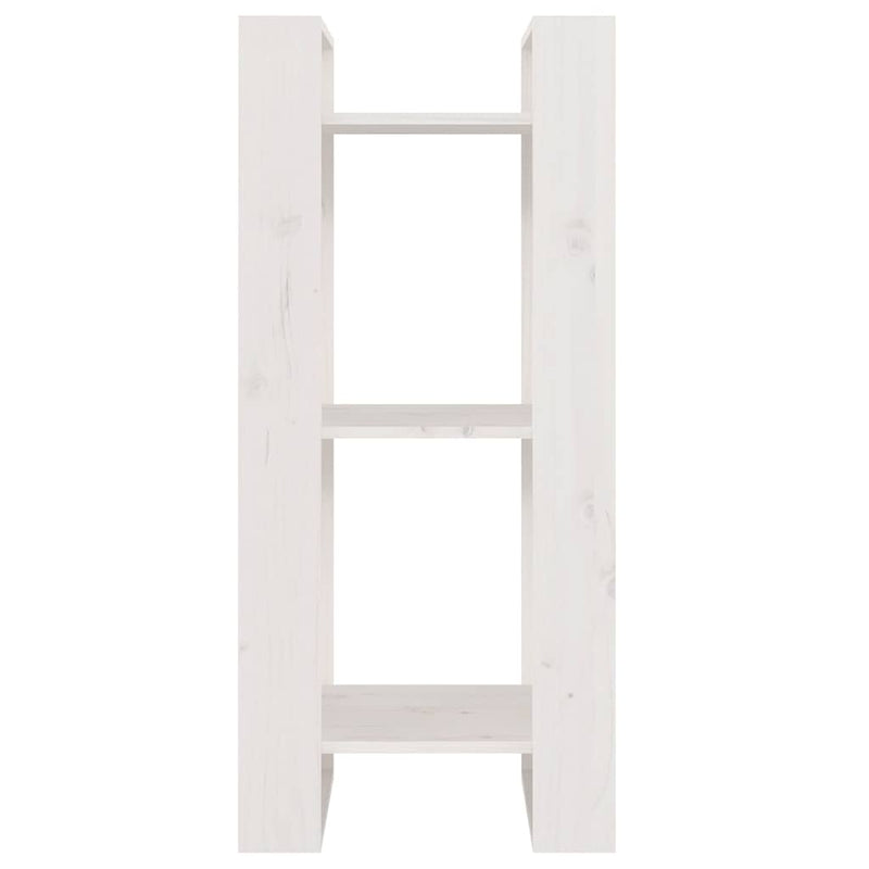 Bibliotecă/Separator cameră, alb, 41x35x91 cm, lemn masiv pin