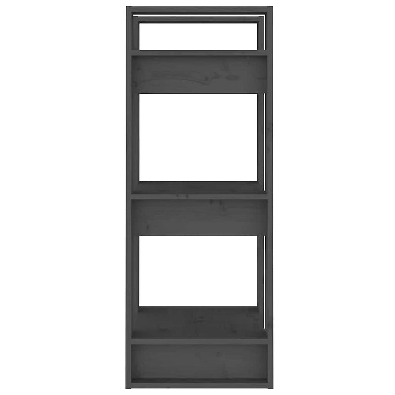 Bibliotecă/Separator cameră, gri, 41x35x91 cm, lemn masiv pin