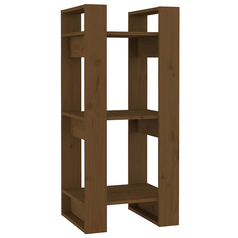 Bibliotecă/Separator cameră maro miere, 41x35x91 cm, lemn masiv