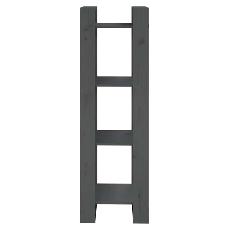 Bibliotecă/Separator cameră, gri, 41x35x125 cm, lemn masiv pin