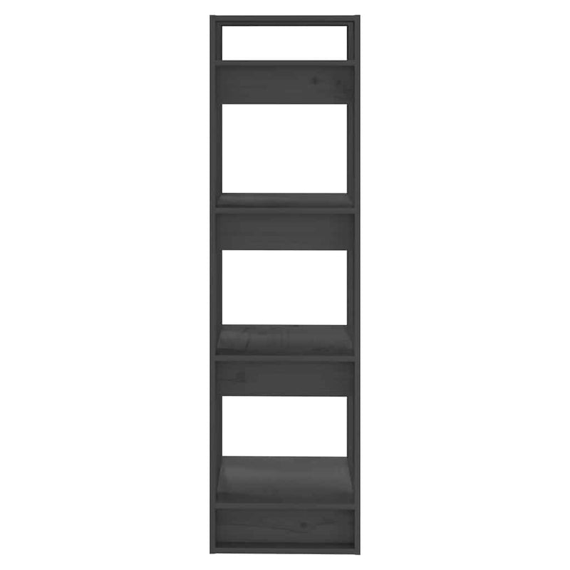 Bibliotecă/Separator cameră, gri, 41x35x125 cm, lemn masiv pin