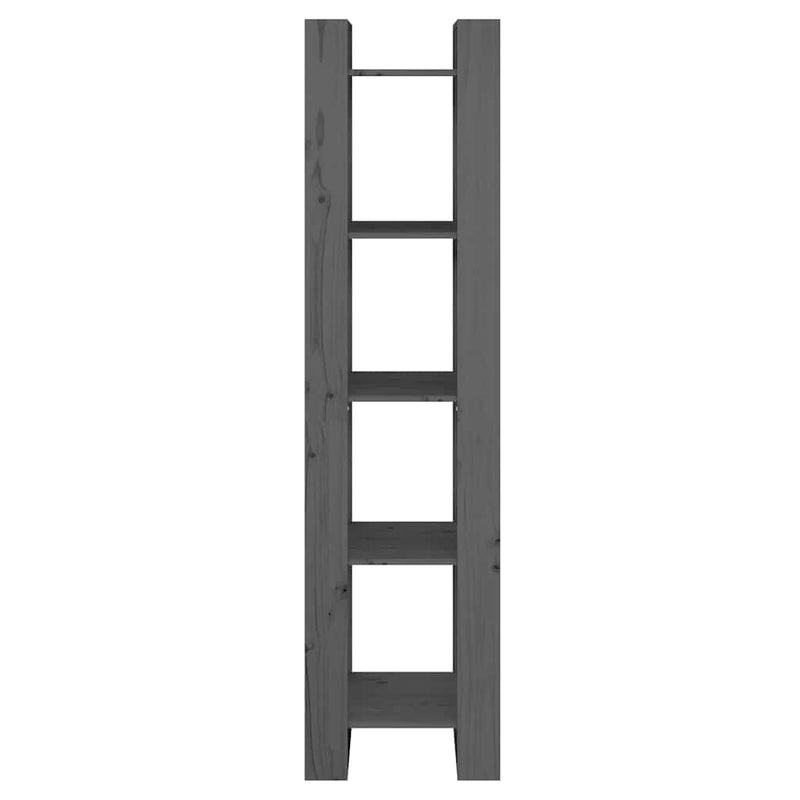Bibliotecă/Separator cameră, gri, 41x35x160 cm, lemn masiv pin