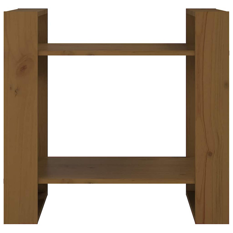 Bibliotecă/Separator cameră maro miere, 60x35x57 cm, lemn masiv
