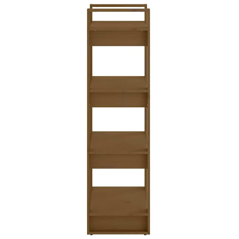 Bibliotecă/Separator cameră maro miere 60x35x125 cm lemn masiv