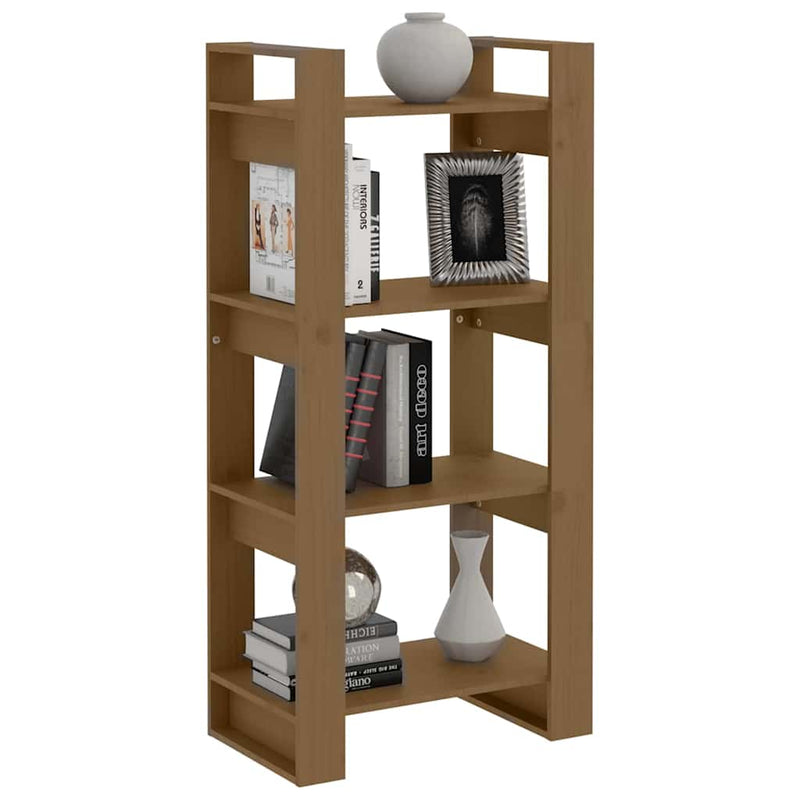 Bibliotecă/Separator cameră maro miere 60x35x125 cm lemn masiv