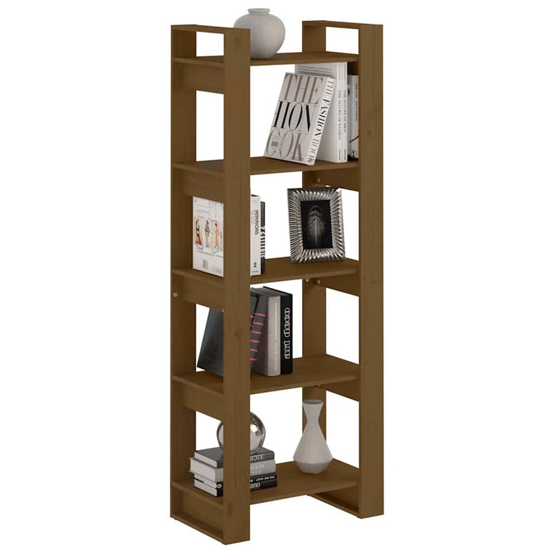 Bibliotecă/Separator cameră, maro miere, 60x35x160 cm lemn