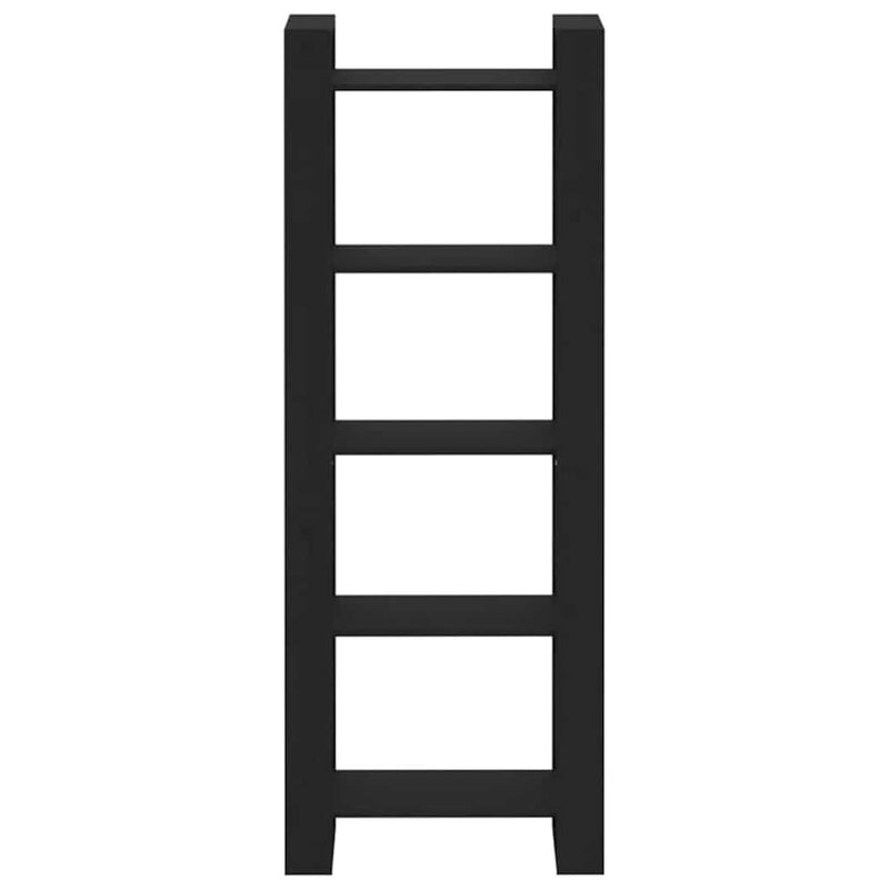 Bibliotecă/Separator cameră, negru, 60x35x160 cm, lemn masiv