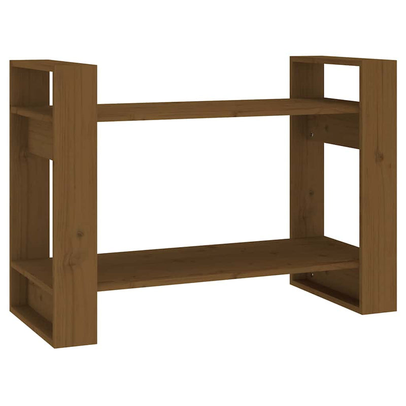 Bibliotecă/Separator cameră maro miere 80x35x56,5 cm lemn masiv