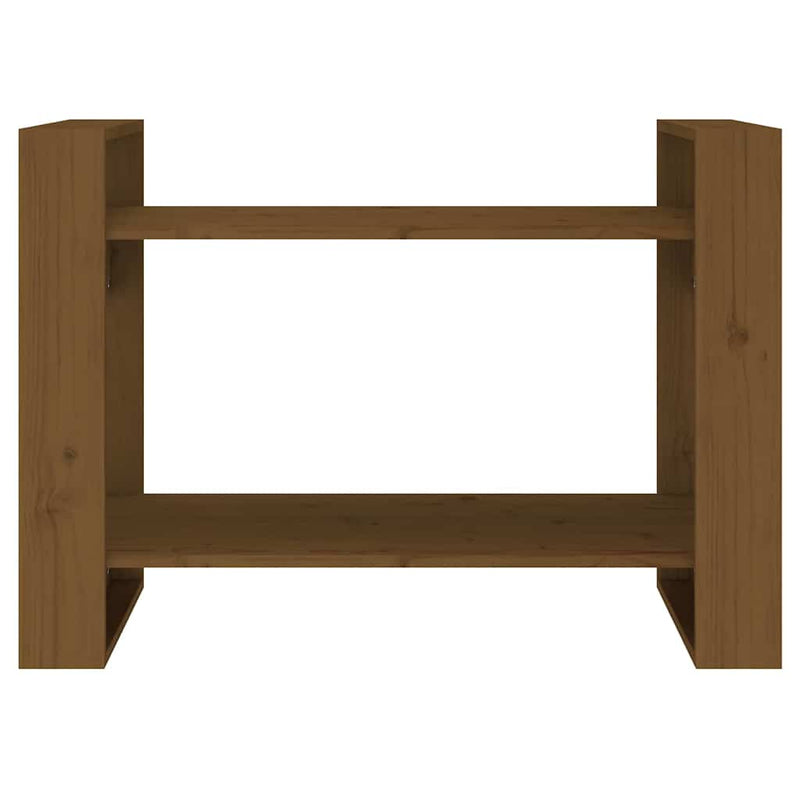 Bibliotecă/Separator cameră maro miere 80x35x56,5 cm lemn masiv