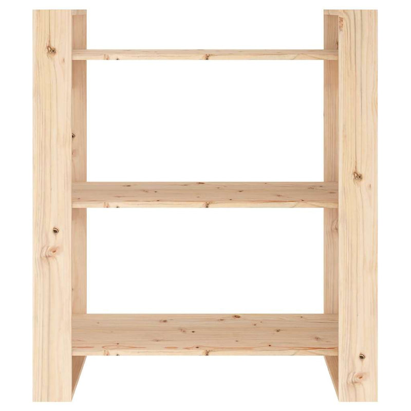Bibliotecă/Separator de cameră 80x35x91 cm, lemn masiv de pin