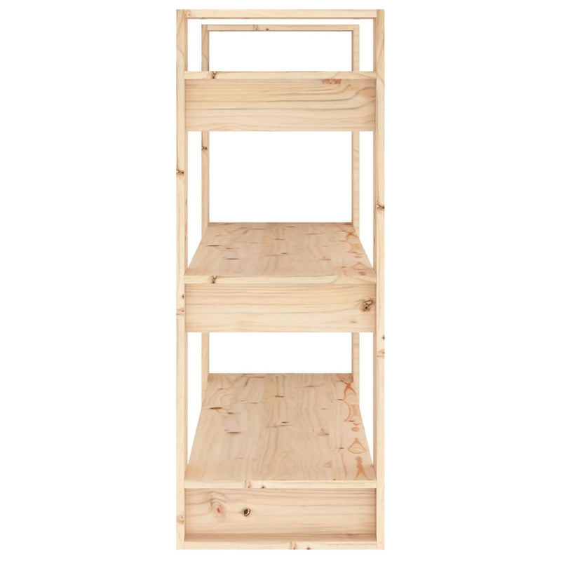 Bibliotecă/Separator de cameră 80x35x91 cm, lemn masiv de pin