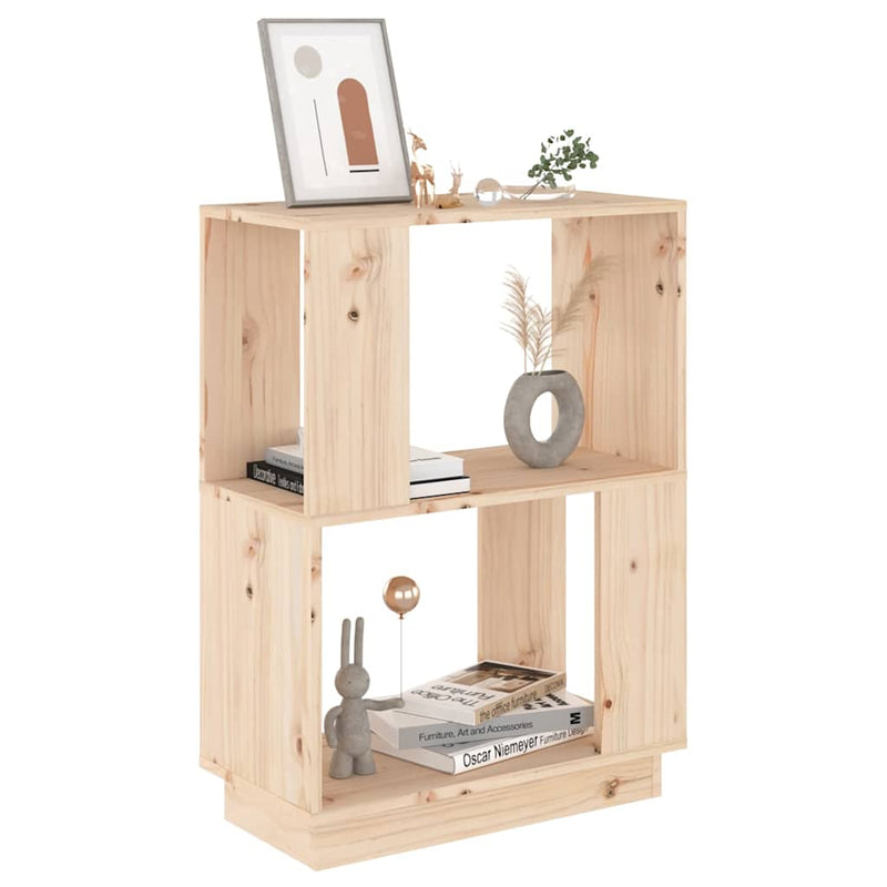 Bibliotecă/Separator cameră, 51x25x70 cm lemn masiv pin