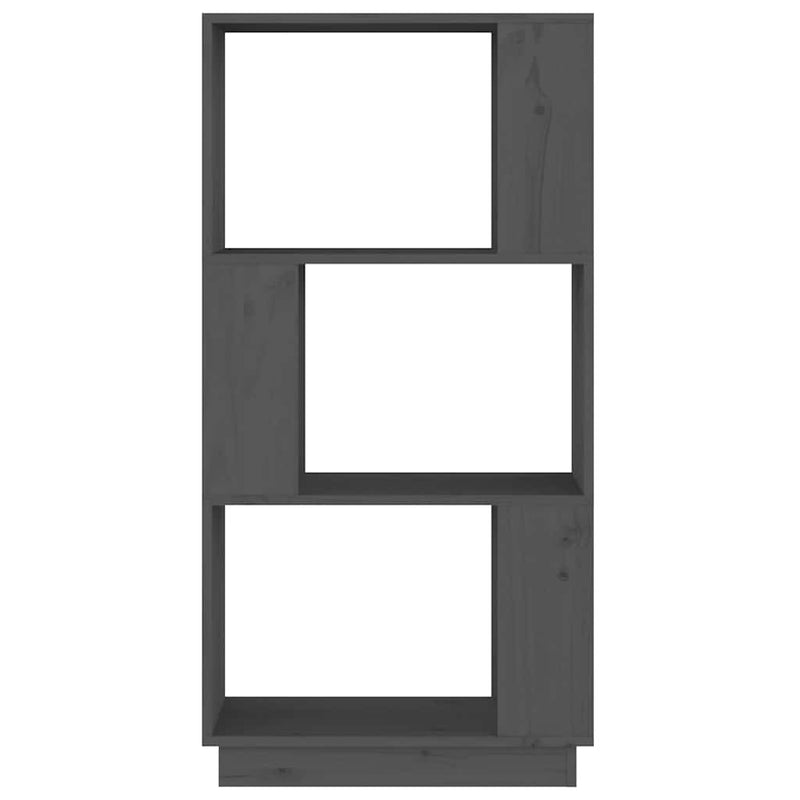 Bibliotecă/Separator cameră, gri, 51x25x101 cm lemn masiv pin