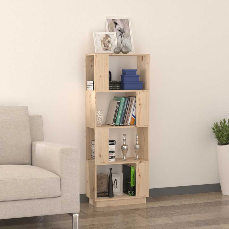 Bibliotecă/Separator cameră, 51x25x132 cm lemn masiv pin