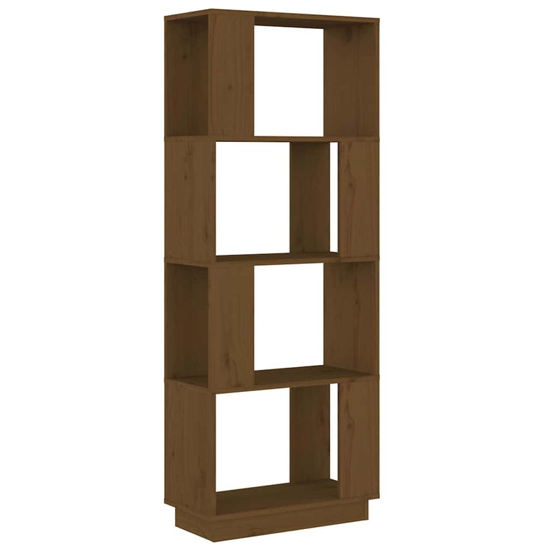 Bibliotecă/Separator cameră maro miere 51x25x132 cm lemn pin