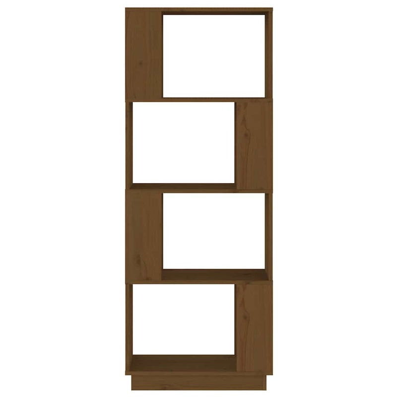 Bibliotecă/Separator cameră maro miere 51x25x132 cm lemn pin