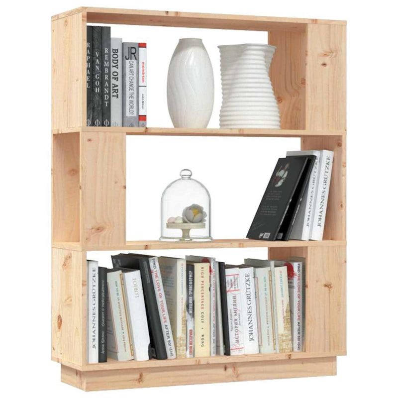 Bibliotecă/Separator cameră, 80x25x101 cm, lemn masiv pin