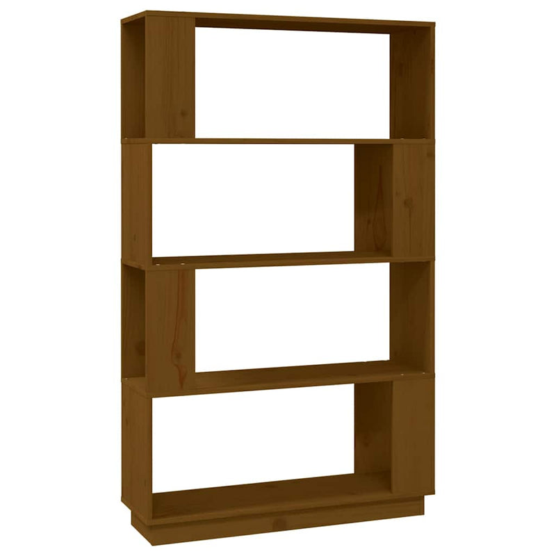 Bibliotecă/Separator cameră maro miere, 80x25x132 cm lemn pin